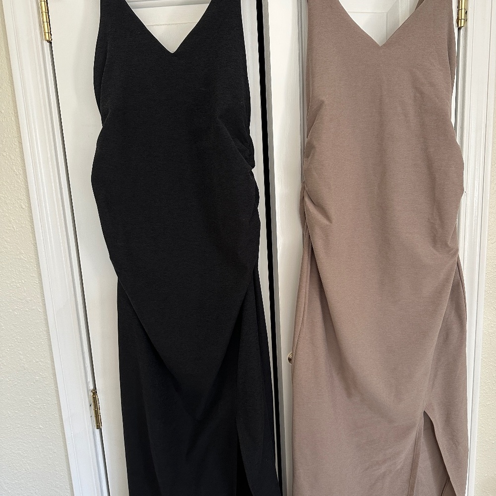 Beyond Yoga Spacedye Inspire Maternity Midi Dress, XS, Grey